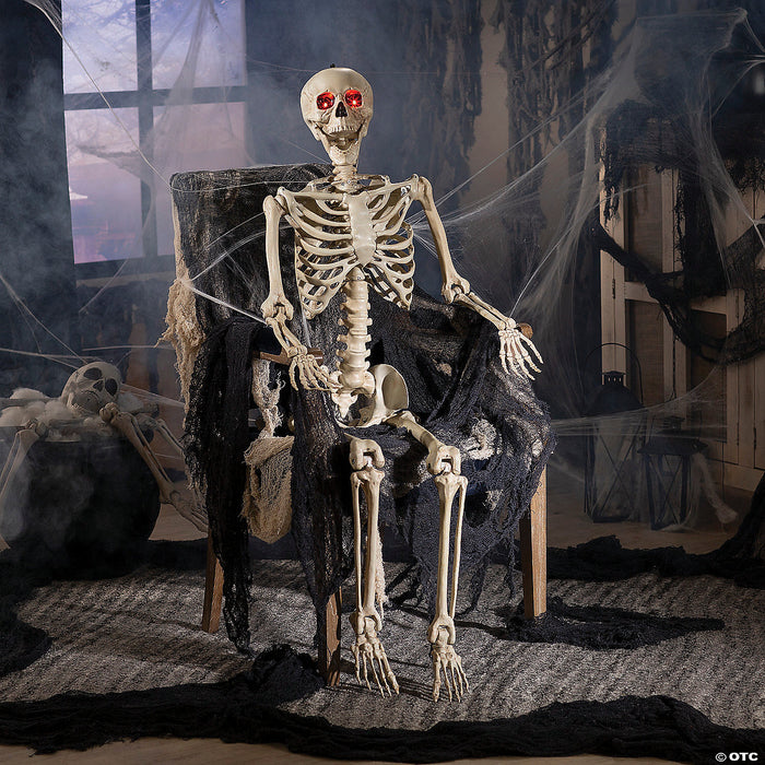 5 Ft. Life Size Posable Skeleton Halloween Decoration