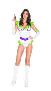 Sexy Galaxy Voyager | Costume-Shop.com - White/Green/Purple / S - image 1