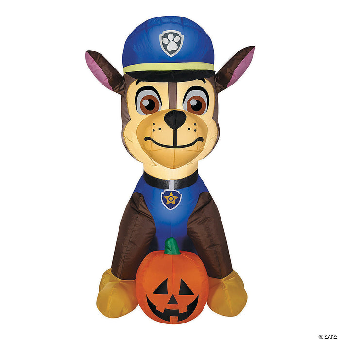 50" Blow Up Inflatable PAW Patrol Chase with Pumpkin Outdoor Halloween Yard Decoration