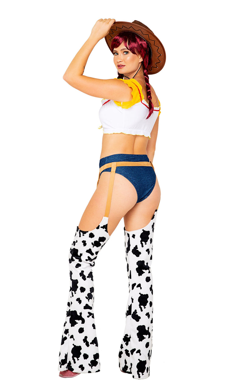 Playful Cow Print Cowgirl Costume - Moo-ve Over, Rodeo Queens! 🐄👢