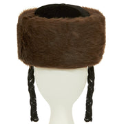 Shtreimel Hat for Kids and Adults – 3″ - Brown - image 1