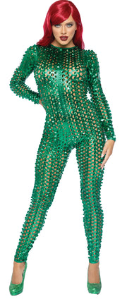 Laser Cut Metallic Catsuit | Costume-Shop.com - SMALL - image 3