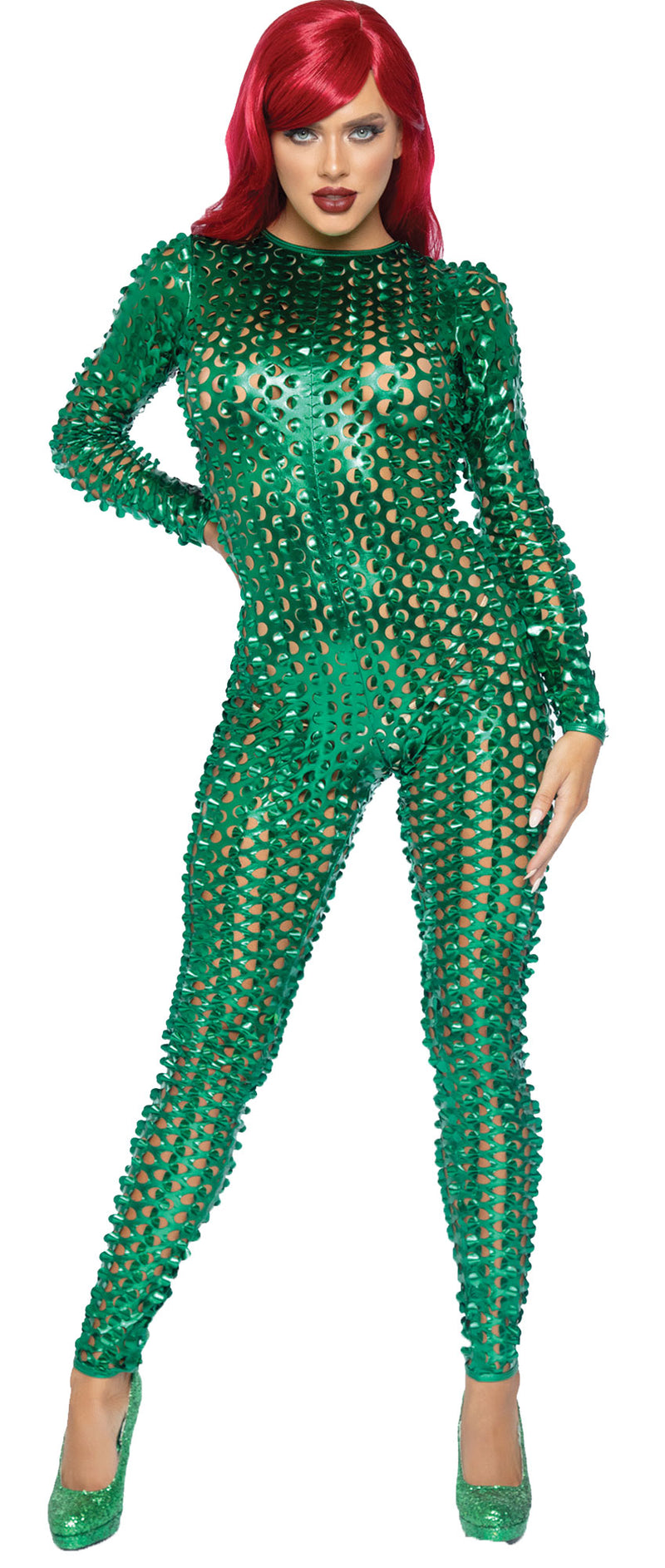 Laser Cut Metallic Catsuit | Costume-Shop.com - SMALL - image 3