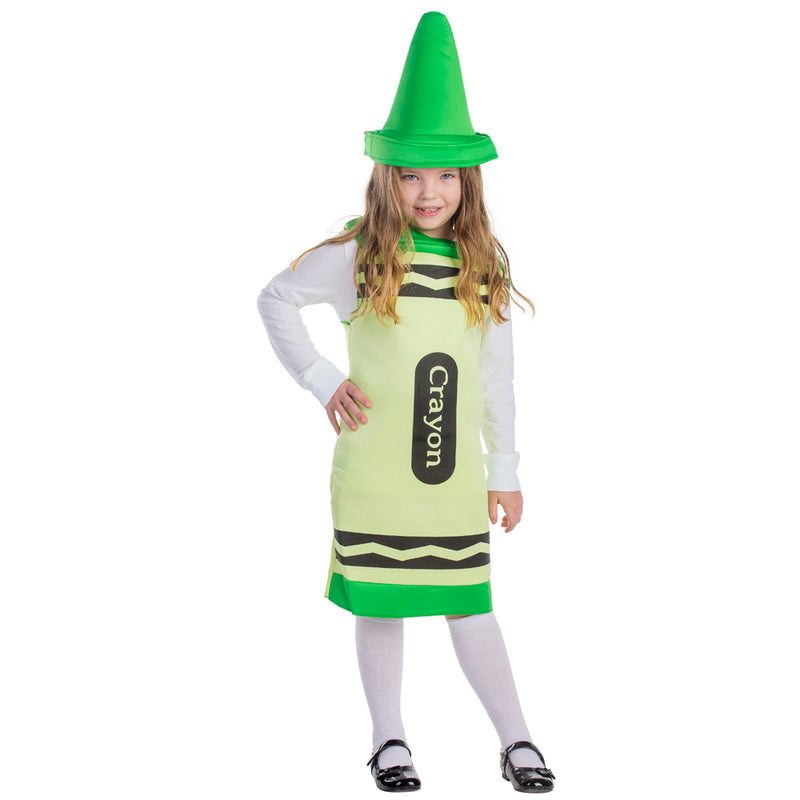 Green Crayon Costume For Kids | Costume-Shop.com