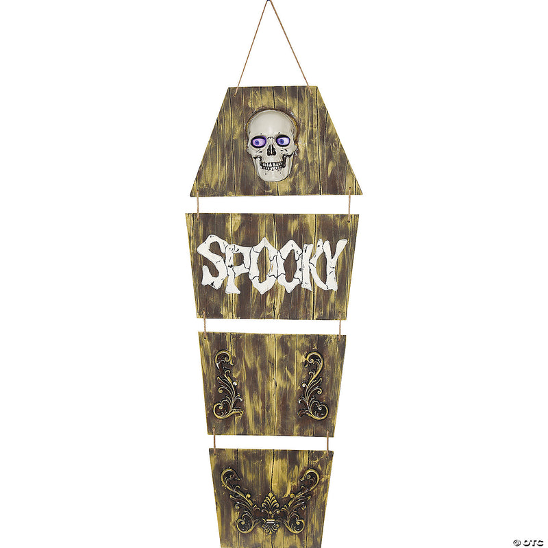 5' Skeleton Coffin with Moving Eyes - image 1