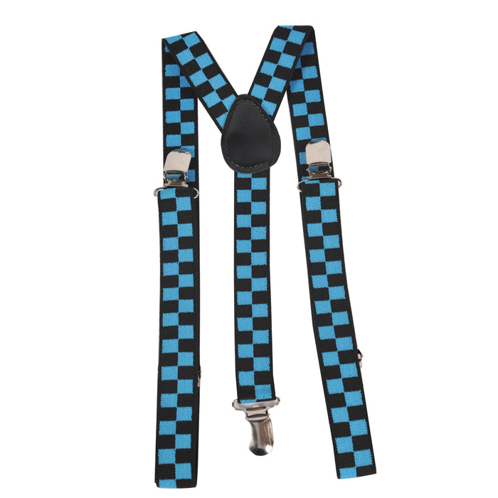 Blue Checkerboard Suspenders | Costume-Shop.com