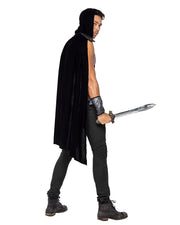 3PC Men's Dark Realm Warrior Costume | Costume-Shop.com - Black/Grey / S - image 2