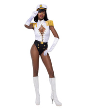 Nautical Sailor Captain Costume | Costume-Shop.com - White/Black/Gold / S - image 1