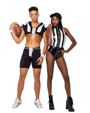 3PC Men's Football Touchdown Hunk Costume | Costume-Shop.com - Black/White / S - image 3