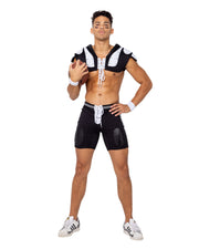 3PC Men's Football Touchdown Hunk Costume | Costume-Shop.com - Black/White / S - image 1