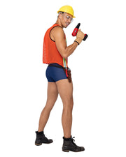 Construction Hard-Worker Costume | Costume-Shop.com - Orange/Blue / S - image 2