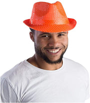 Sequined Fedora Hat - Lime Green - image 2