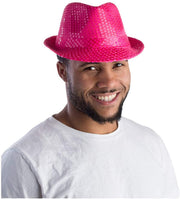 Sequined Fedora Hat - Lime Green - image 3