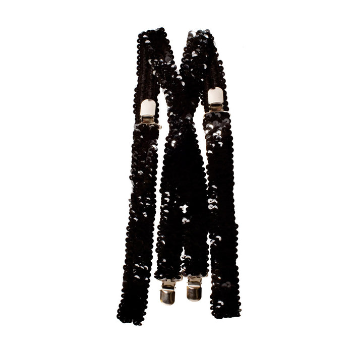 Black Sequined Suspenders | Costume-Shop.com