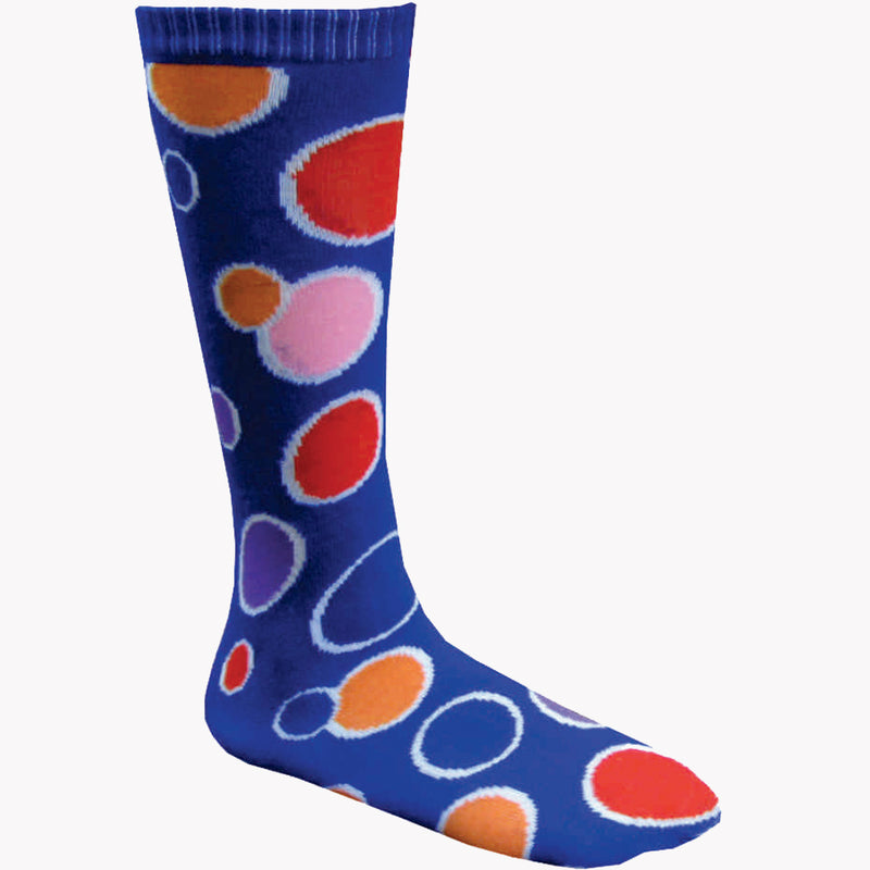 Blue Circle Polka Dot Knee Socks – Adult Size - image 1