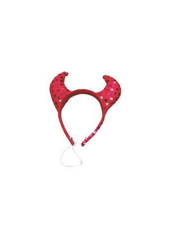 Sequin Devil Horns with Marabou | Costume-Shop.com