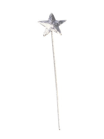Sequin Silver Angel's Wand - 16" | Costume-Shop.com - image 1