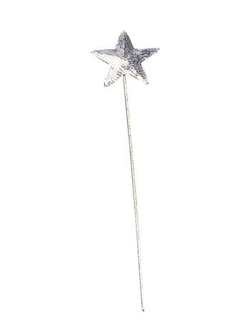 Sequin Silver Angel's wand 16"
