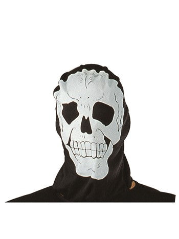 Skull Hood - Black Hood with Skull | Costume-Shop.com - image 1
