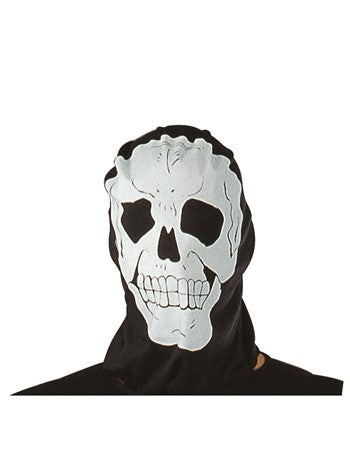 Skull Hood- Black hood w/Skull
