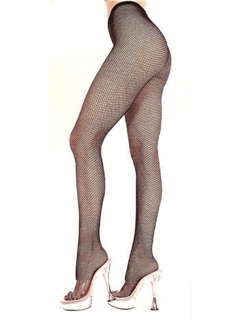 Adult Fishnet Pantyhose - Red | Costume-Shop.com - Black - image 1