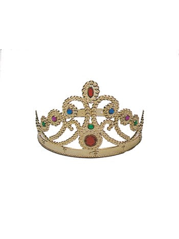 Gold Queen's Crown - 4" Adjustable | Costume-Shop.com - Green - image 1