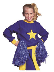 Blue Cheerleader Pom Poms - 2 Piece | Costume-Shop.com - Blue - image 2