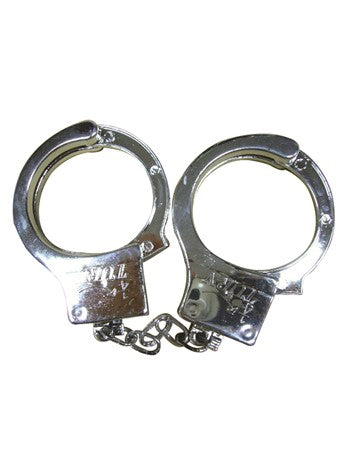 Silver Plated Plastic Handcuffs | Costume-Shop.com