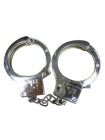 Silver plated plastic Handcuff