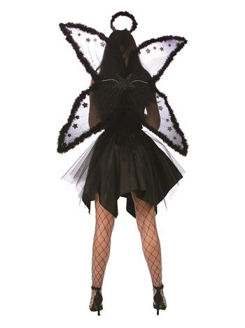 Black Chiffon Angel Wings 36" - image 1