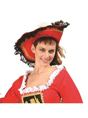Musketeer/Pirate Hat with Lace | Costume-Shop.com - image 1