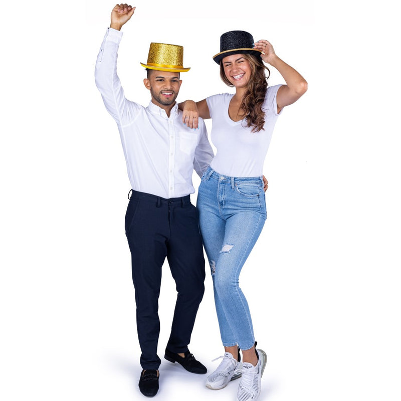 Classic Shiny Top Hat - Black - image 5