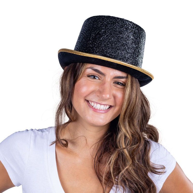 Classic Shiny Top Hat - Black - image 17