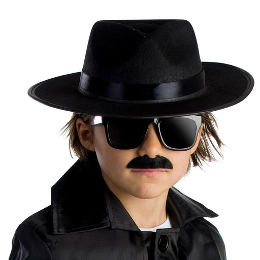 Spy Agent Hat for Kids – Black Fedora - image 1