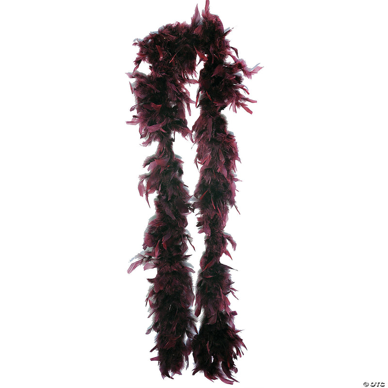 6' Gothic Feather Boa - BURGUNDY - image 1