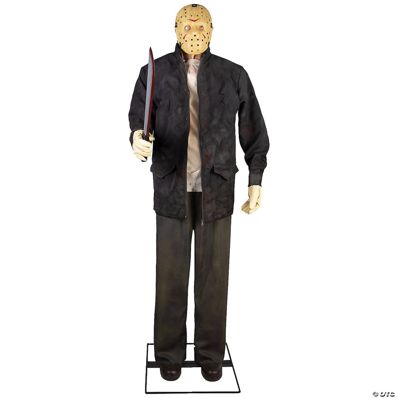 6 Ft. Life-Size Jason Voorhees Animated Prop Decoration - image 1