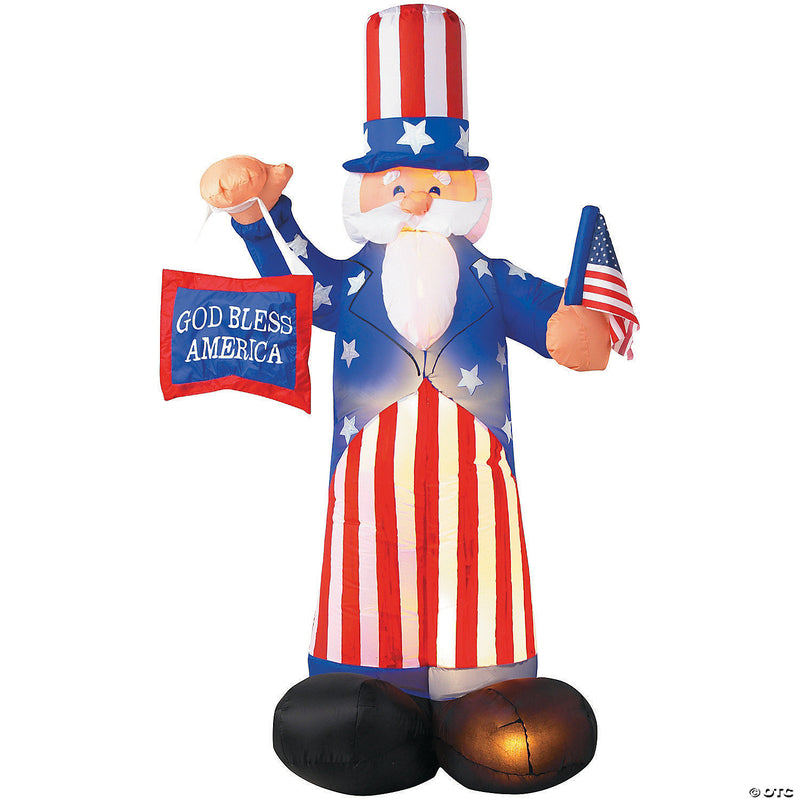 72" Blow Up Inflatable Uncle Sam Outdoor Yard Decoration | Costume-Shop.com - image 1