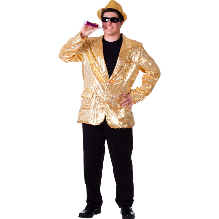 Sequin Jacket for Adults Gold  | Costume-shop.com