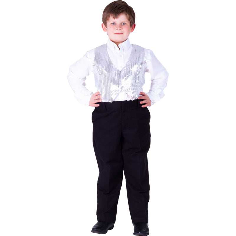 Silver Sequin Vest for Kids - Small (4-6) - image 1
