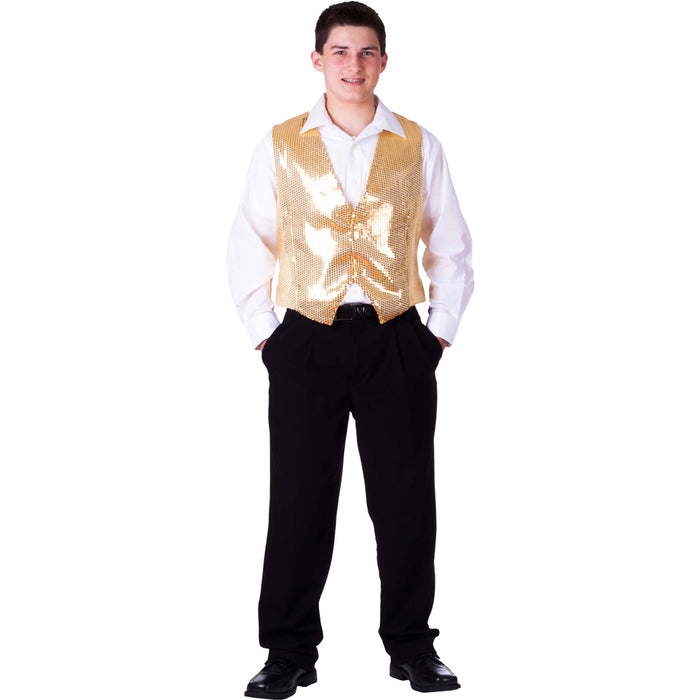 Adult Gold Sequin Performance Vest