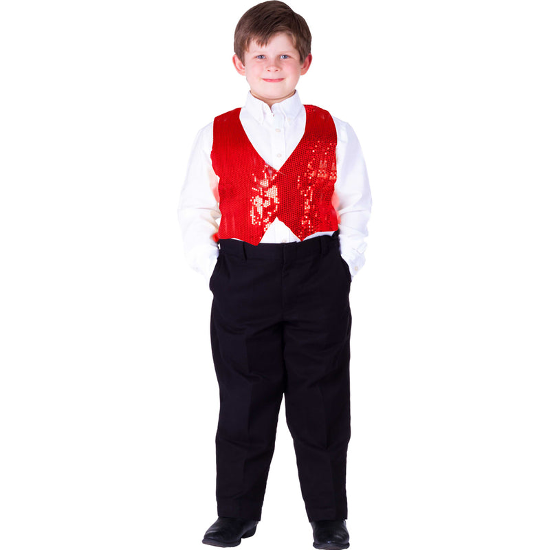 Red Sequin Vest for Kids | Costume-shop.com - Small (4-6) - image 1