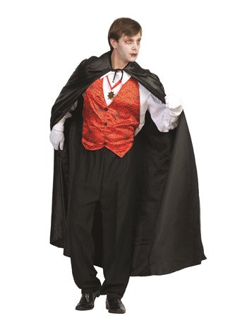 56" Satin Cape - Black | Costume-Shop.com