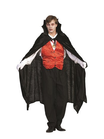 56" Black Bat Velvet Cape | Costume-Shop.com - image 1