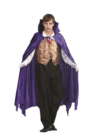 56" Purple Vampire Velvet Cape | Costume-Shop.com - image 1