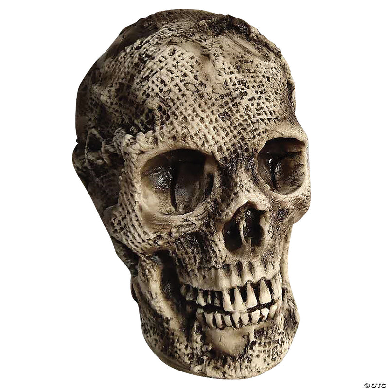 7" Burlap Skull Face - image 1