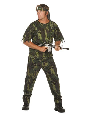 Adult Camouflage Soldier Costume | Costume-Shop.com - image 1