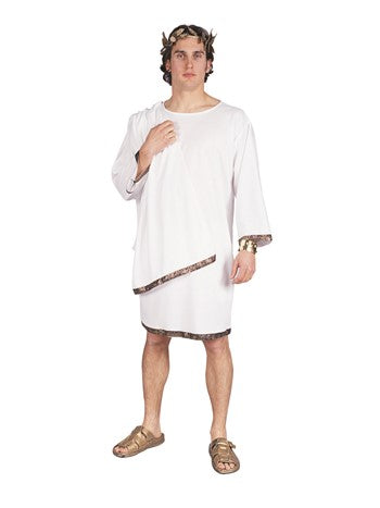 Men's Roman Toga w/drape White