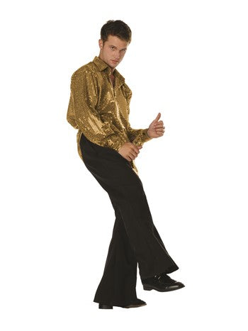Disco Inferno Gold Shirt | Costume-Shop.com - Large - image 1