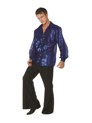 Men's Disco Inferno Fuchsia Shirt | Costume-Shop.com - 80177-BK-L - image 2
