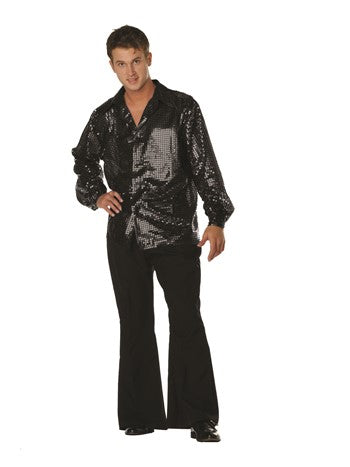 Men's Disco Inferno Fuchsia Shirt | Costume-Shop.com - 80177-BK-L - image 3